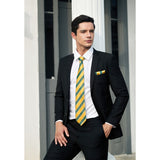 Stripe Tie Handkerchief Set - B-YELLOW 1