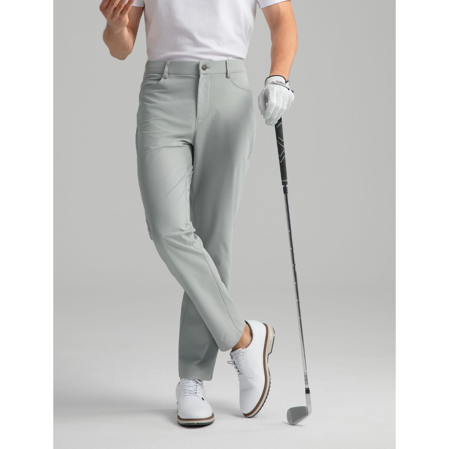 Hisdern Flex 503 Men's Golf Pants Slim Fit Stretch for Business Casual
