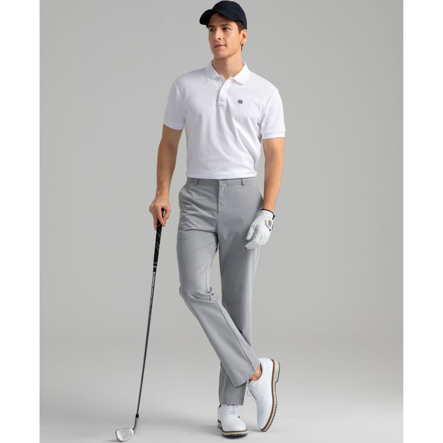 Hisdern Flex Men‘s Golf Pants Classic Fit Stretch for Casual Wear