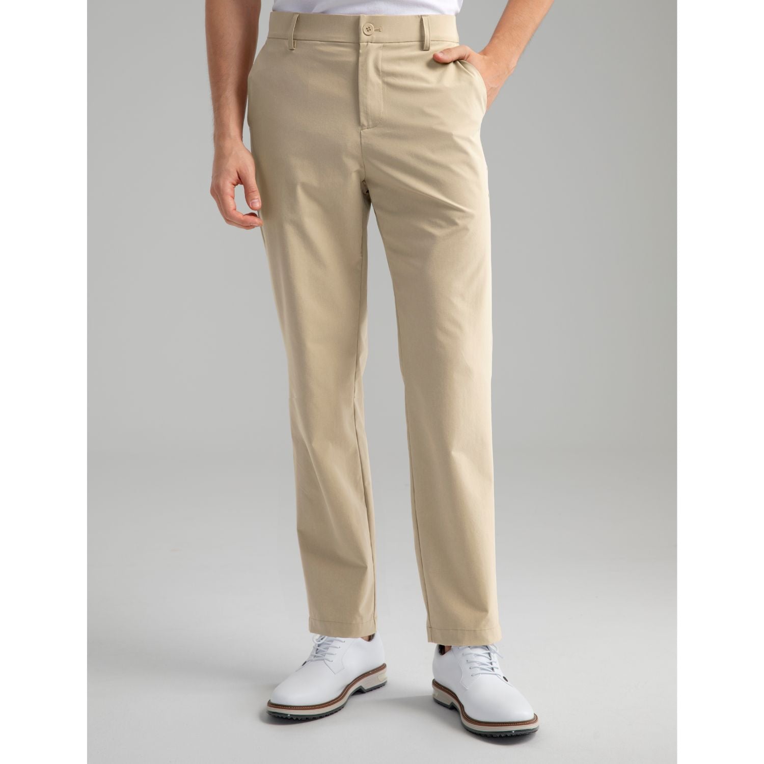 Hisdern Flex 301 Men's Golf Pants Classic Fit Stretch Dress Pants for Casual Wear