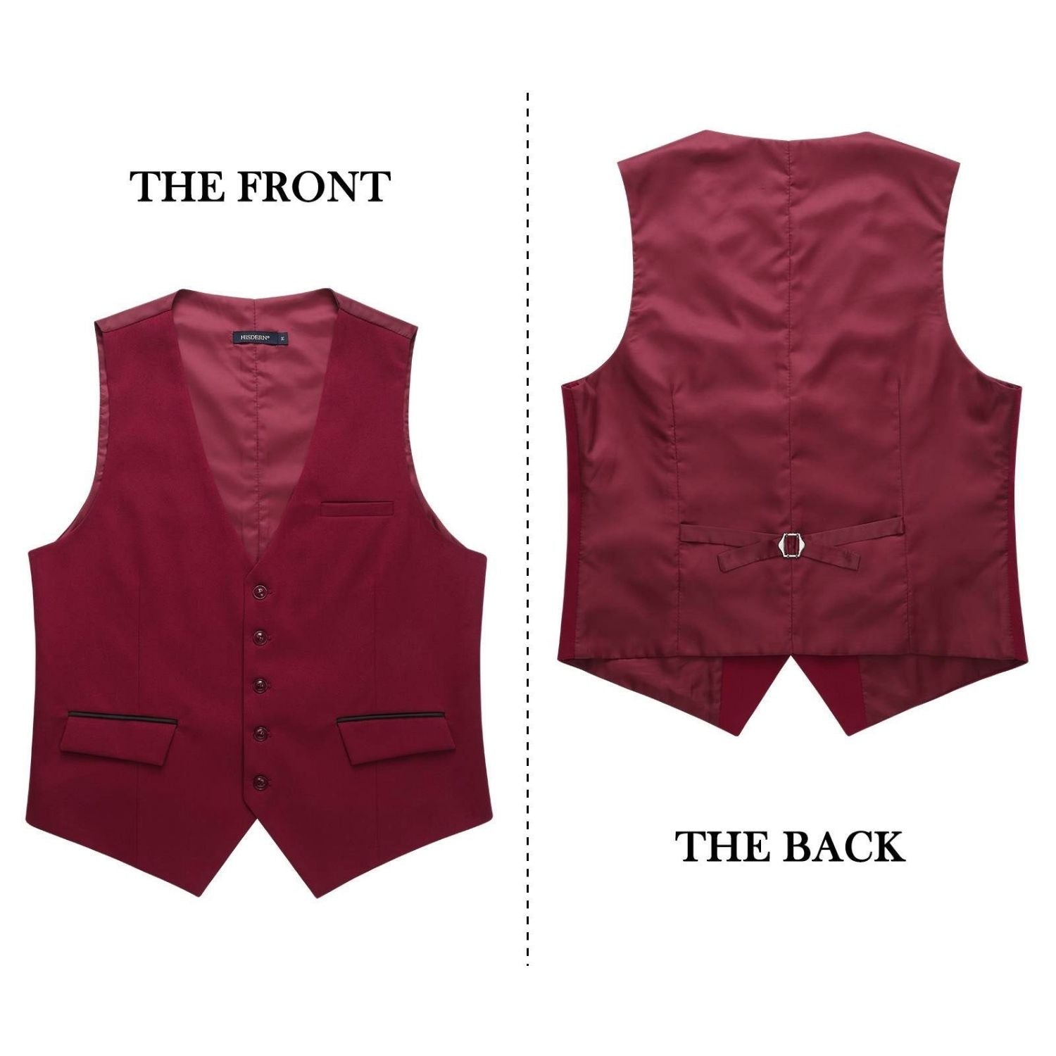 Solid Slim Vest - H-RED