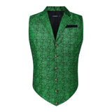 Gothic Lapel Party Vest for Men - GREEN-9