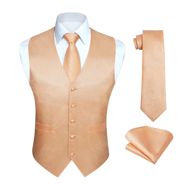 Floral 3pc Suit Vest Set - CHAMPAGNE/N1