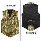 Gothic Lapel Vest for Men - GOLD 2/BLACK 