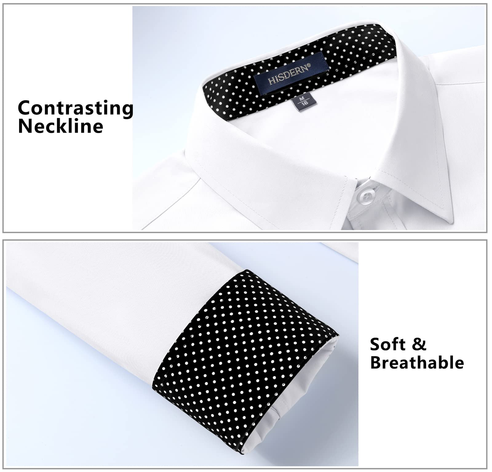 Men's Dress Shirt with Pocket - G-WHITE 1