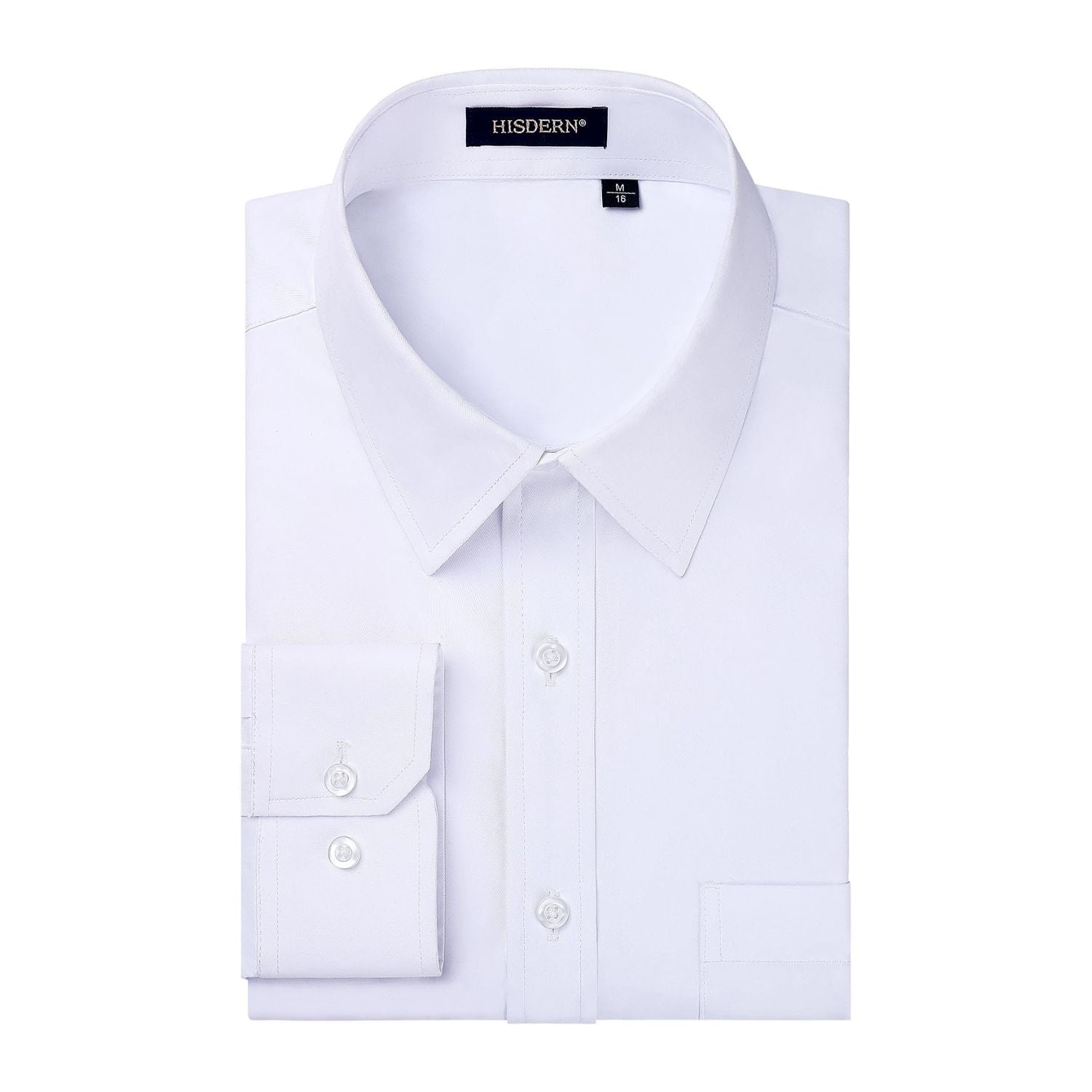 Hisdern White Cloud Stretch Dress Shirt for Corporate Workwear