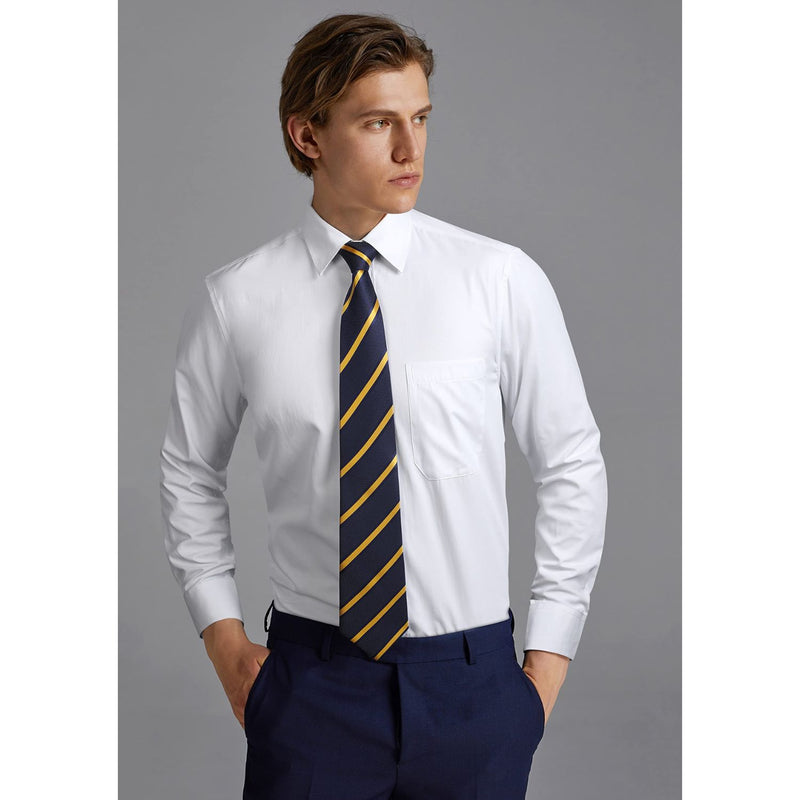 Men's Shirt with Tie Handkerchief Set - WHITE-4