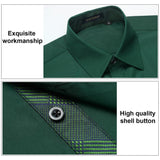 Casual Formal Shirt with Pocket - DARK GREEN