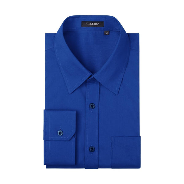 Men's Dress Shirt with Pocket - ROYAL BLUE