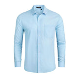 Men's Dress Shirt with Pocket - BLUE