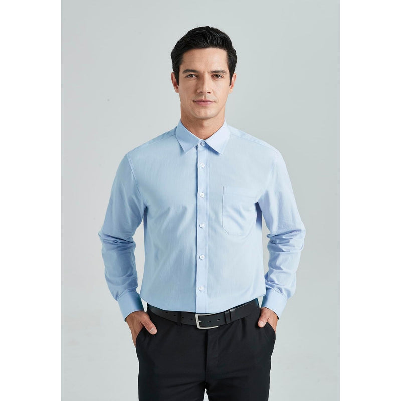 Men's Dress Shirt with Pocket - BLUE