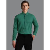 Men's Dress Shirt with Pocket - DRAK GREEN