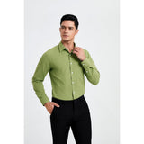 Men's Dress Shirt with Pocket - G-GRASS GREEN