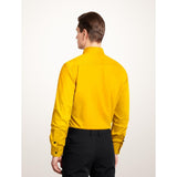 Men's Dress Shirt with Pocket - YELLOW