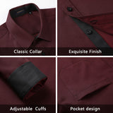 Casual Formal Shirt with Pocket - D4 RED