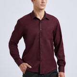 Casual Formal Shirt with Pocket - D4 RED