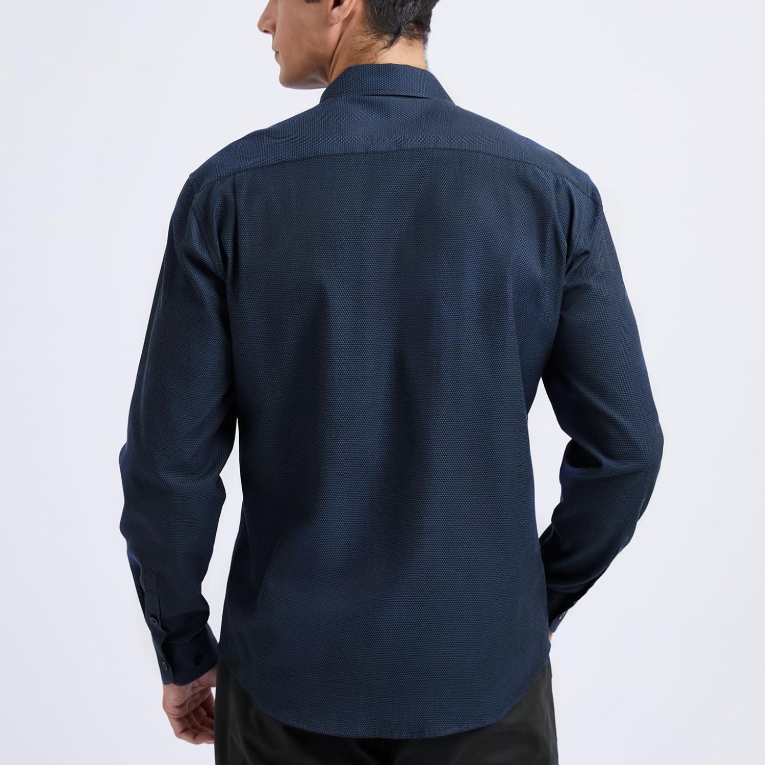 Casual Formal Shirt with Pocket - A1 NAVY BLUE