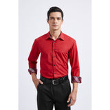 Casual Formal Shirt with Pocket - RED