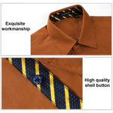 Casual Formal Shirt with Pocket - BROWN