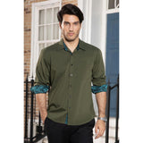 Casual Formal Shirt with Pocket - GREEN