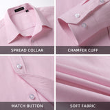 Casual Formal Shirt with Pocket - PINK 