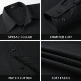 Casual Formal Shirt with Pocket - BLACK 