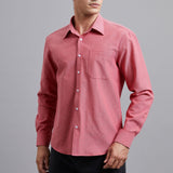 Men's Dress Shirt with Pocket - RED