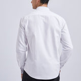 Men's Dress Shirt with Pocket - 01-WHITE