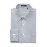 Men's Casual Long Sleeve Striped Shirt - GREY