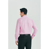 Men's Shirt with Tie Handkerchief Set - PINK/PAISLEY