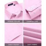 Men's Shirt with Tie Handkerchief Set - PINK/PAISLEY