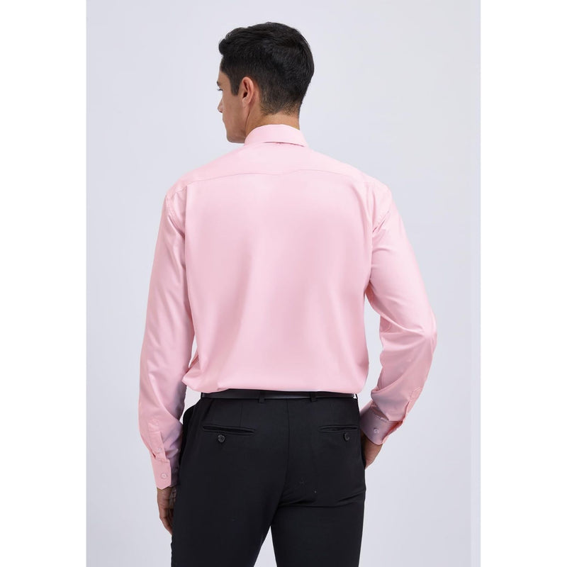 Men's Shirt with Tie Handkerchief Set - PINK