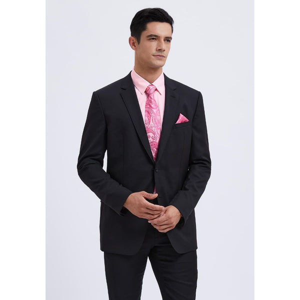 Men's Shirt with Tie Handkerchief Set - PINK