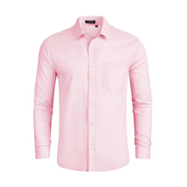 Men's Dress Shirt with Pocket - PINK