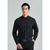 Men's Dress Shirt with Pocket - BLACK