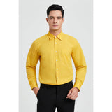 Men's Dress Shirt with Pocket - Y-BRIGHT YELLOW