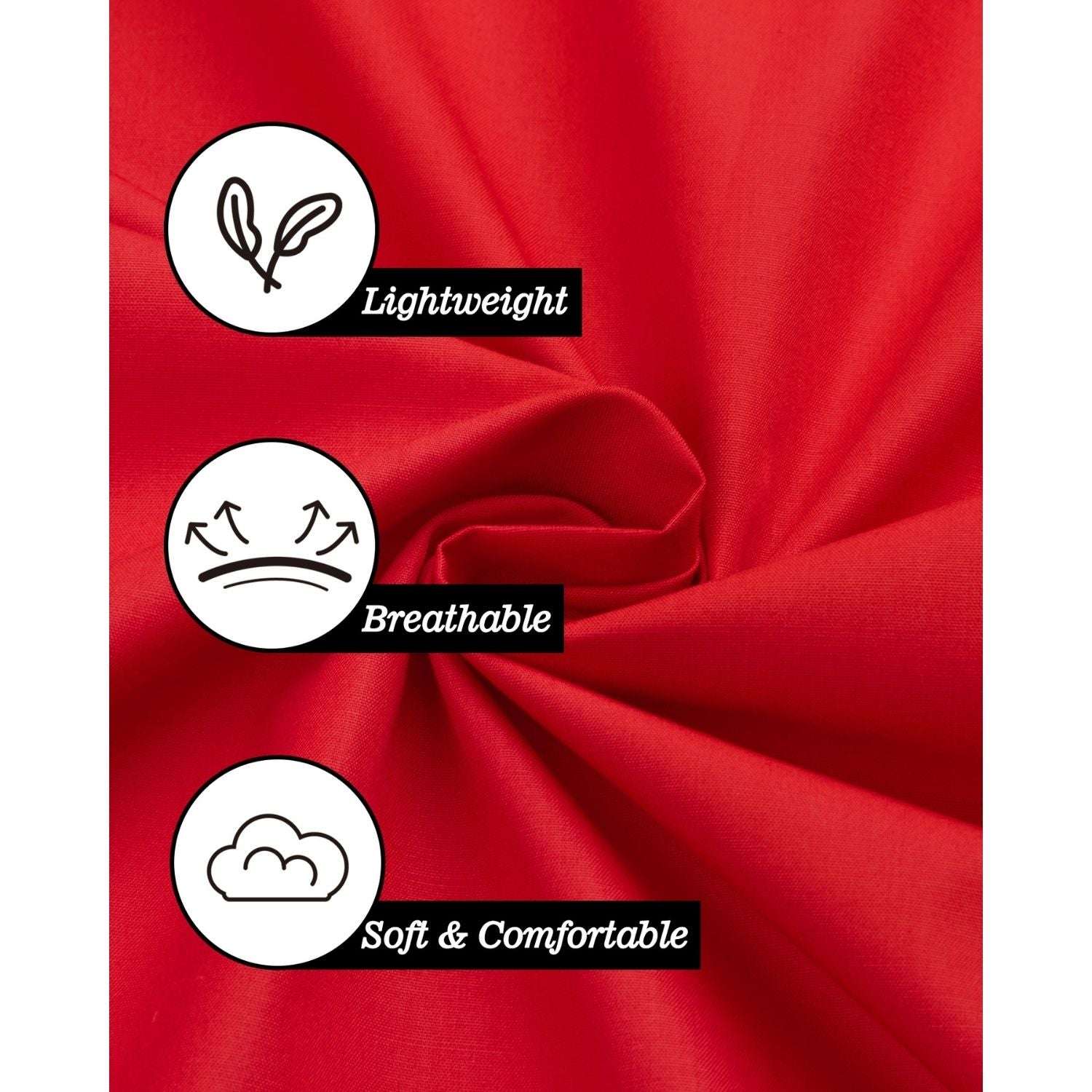 Men's Red Grandad Collar Shirt Wedding Regular Fit with Pocket