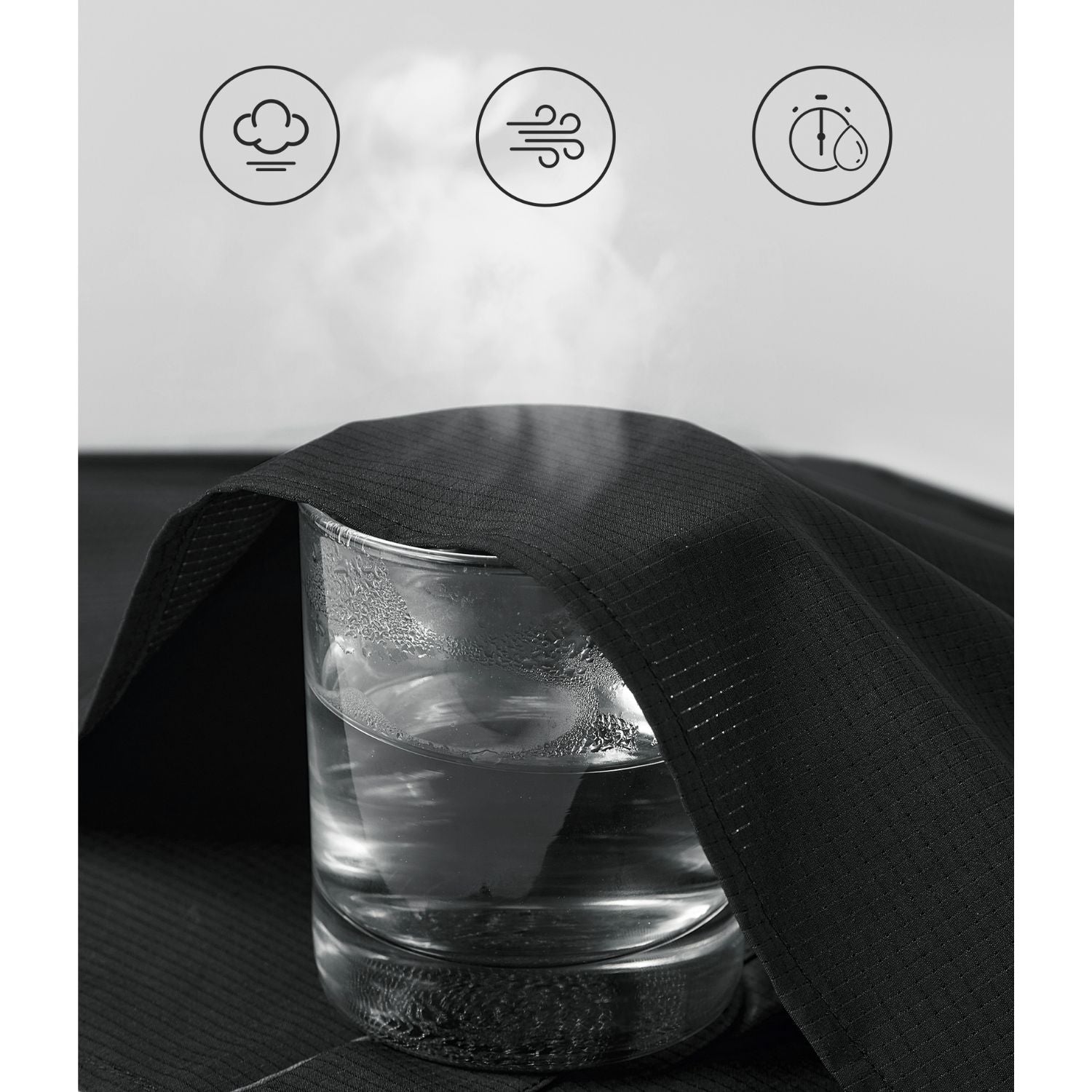 Hisdern Men's Sun Protection Black Fishing Shirt UPF 50+ for Fishing Hiking