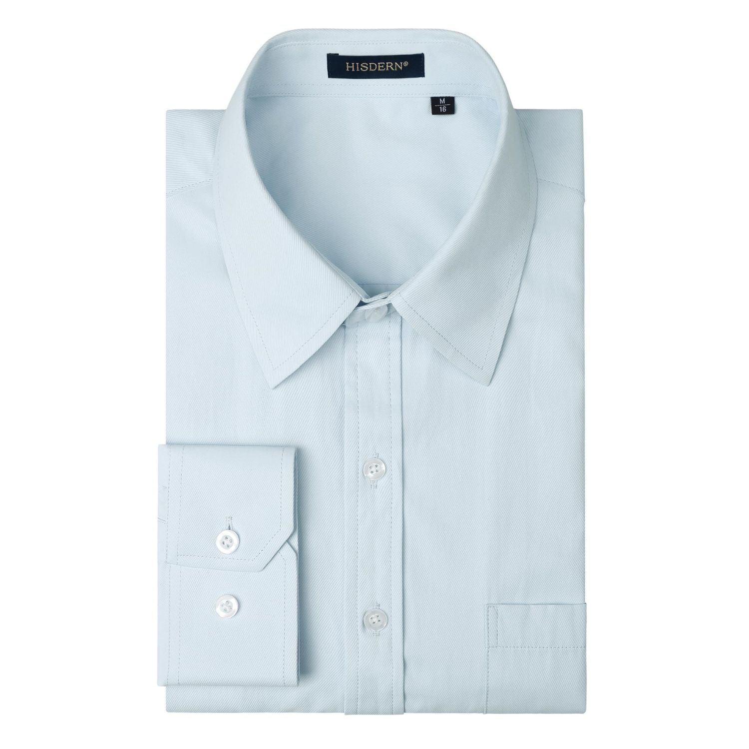 Men's Dress Shirt with Pocket - MICRO TWILL BLUE