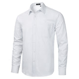 Casual Formal Shirt with Pocket - MICRO TWILL WHITE 