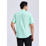 Men's Short Sleeve Shirt with Pocket - A1-GREEN2