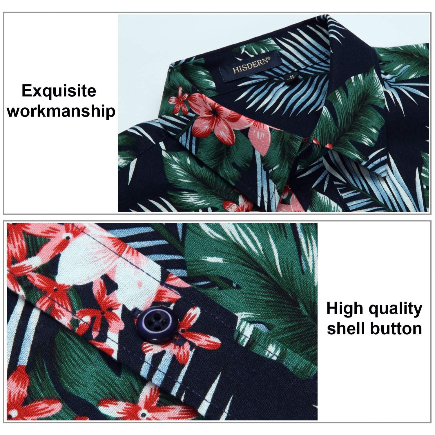 Funky Hawaiian Shirts with Pocket - NAVY BLUE