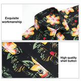 Funky Hawaiian Shirts with Pocket - A4-BLACK YELLOW