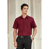 Men's Short Sleeve Shirt with Pocket - B1-RED2