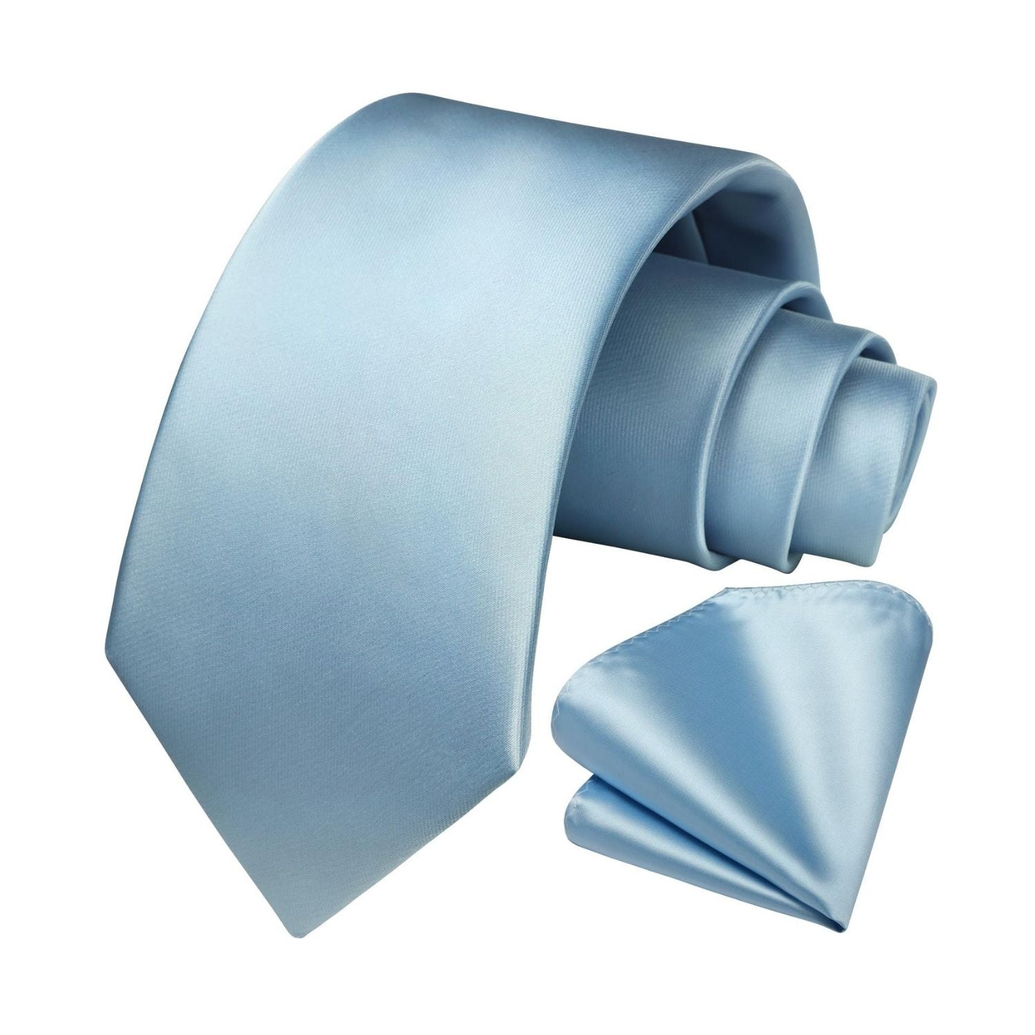 Solid Tie Handkerchief Set - A1-HOT PINK