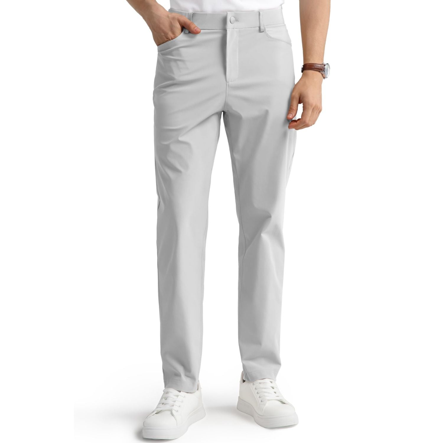 Hisdern Flex 503 Men's Golf Pants Slim Fit Stretch for Business Casual