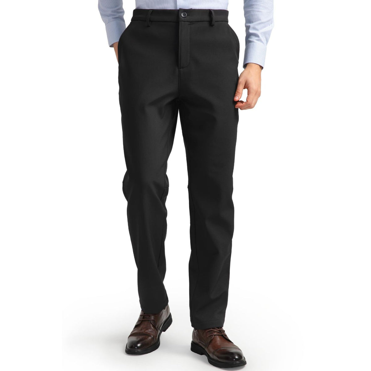 Hisdern 701 Heat Men's Golf Pants Stretch Black Comfy Work Dress