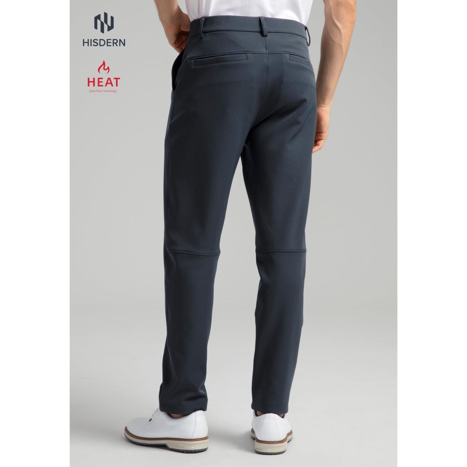 Hisdern 701 Heat Men's Golf Pants Stretch Iron Gray Comfy Work Dress