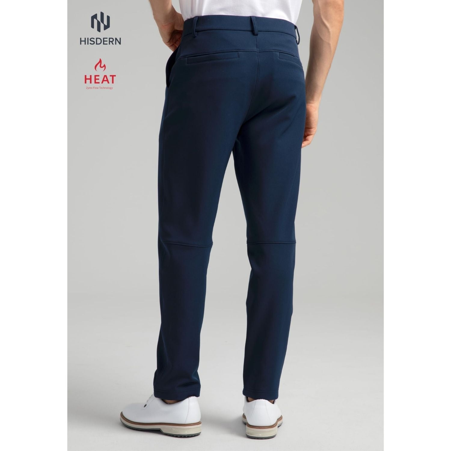 Hisdern 701 Heat Men's Golf Pants Stretch Navy Blue Comfy Work Dress