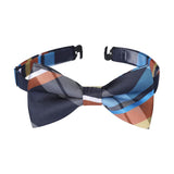 Plaid Pre-Tied Bow Tie for Boy - NAVY BLUE/ORANGE/WHITE